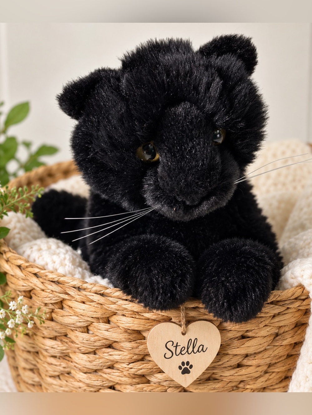 Douglas Stella Black Cat Plush #1926.1 Laying 12” Retired Cuddle Toys Kitty